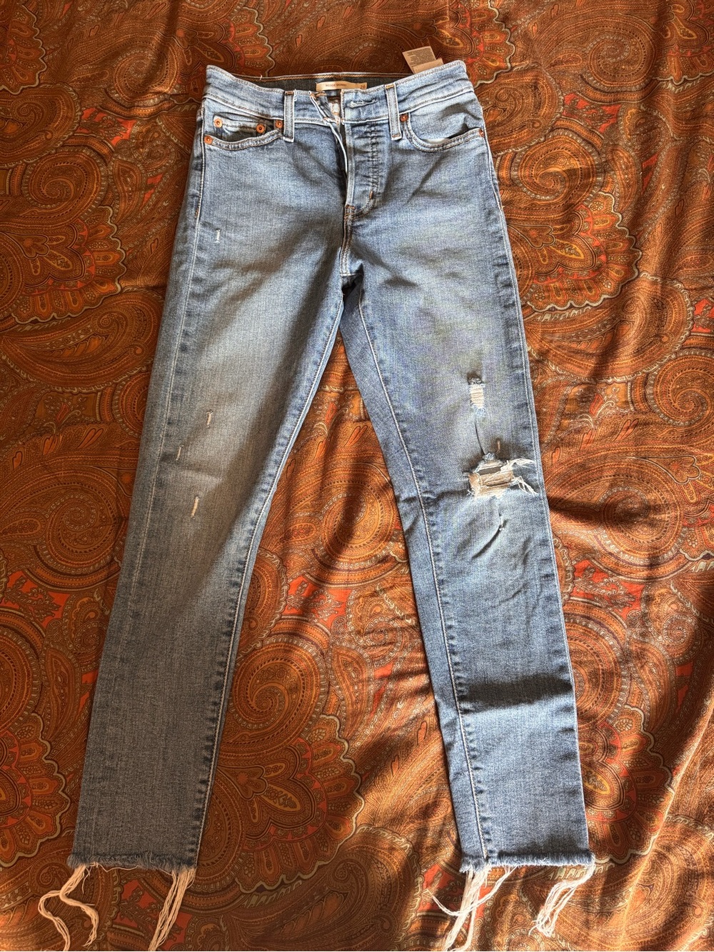 Levi's Light Blue Distressed Skinny Jeans